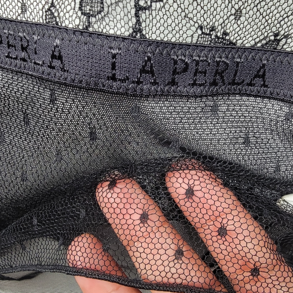 NWT La Perla Black Lace Square Neck Camisole – Size 4 (Large) luxury whimsigoth - Picture 6 of 16